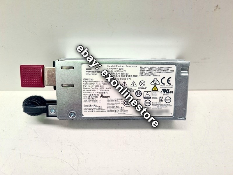 775595-B21 - HPE 900W AC/240V DC Gold Power Input Module 830219-001 HSTNS-PL48-B
