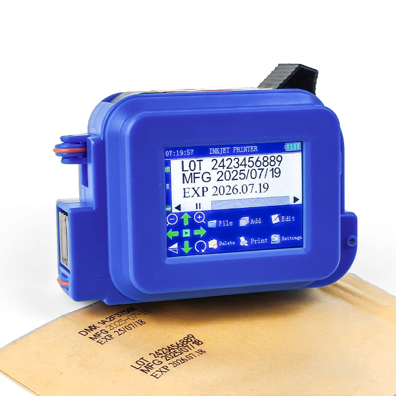 Portable Inkjet Printer Handheld Mini Date Code QR Barcode Batch Coder Machine