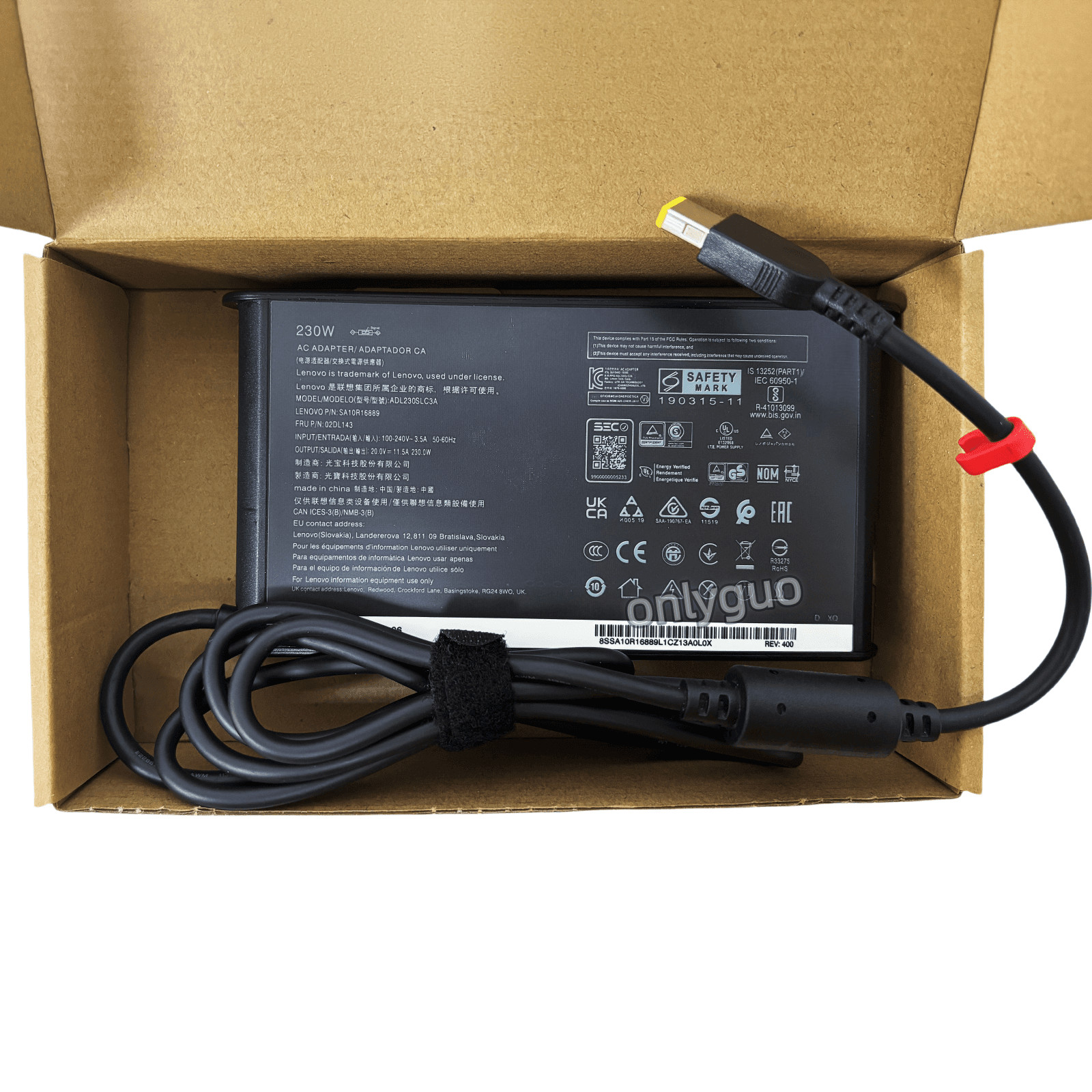 Original 230W ADL230SLC3A Slim AC Charger for ThinkPad P1 Gen 5 21DC0031US 21DC
