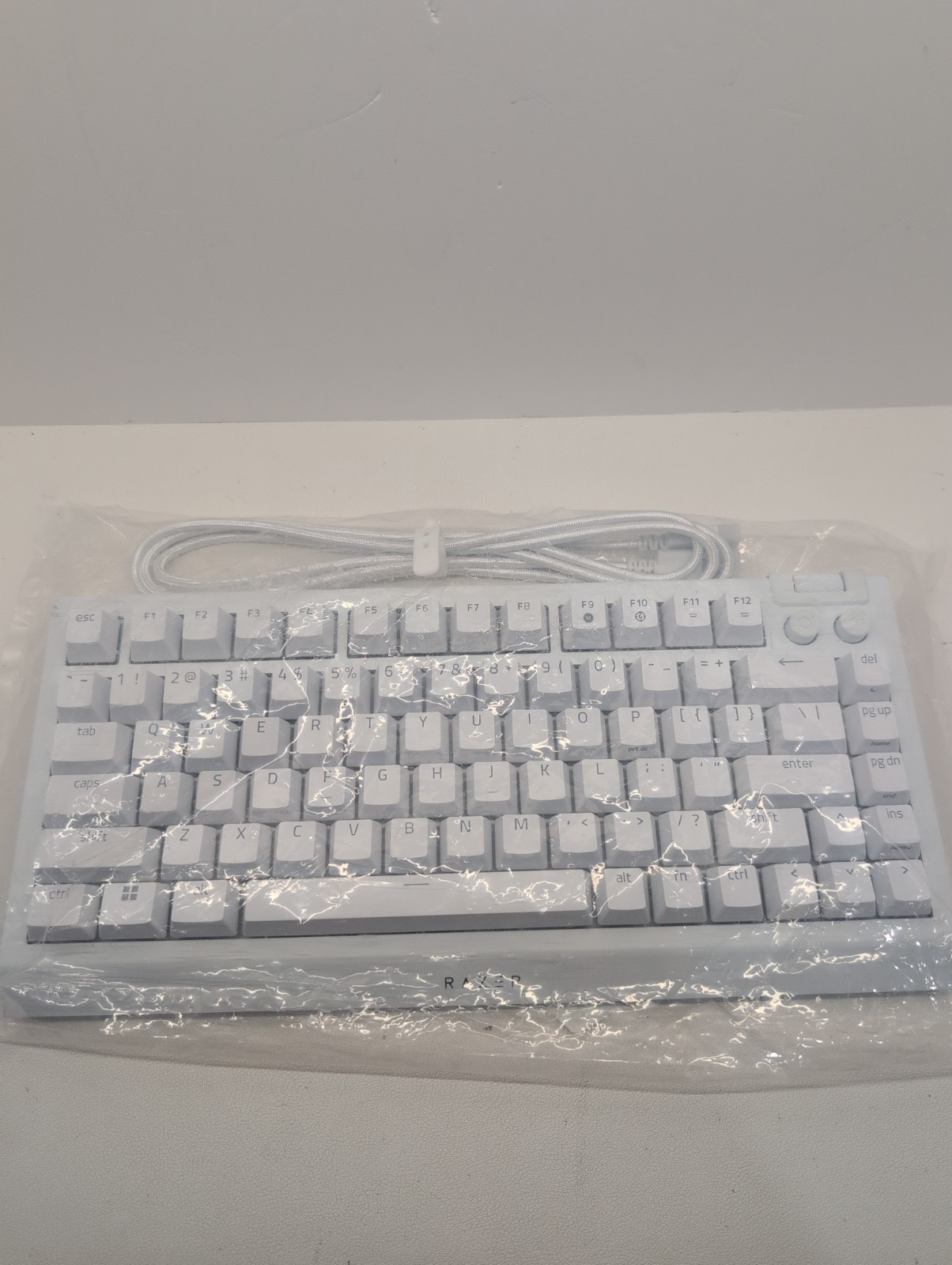 Razer BlackWidow V4 75% Mechanical RGB Gaming Keyboard Orange tactile - White