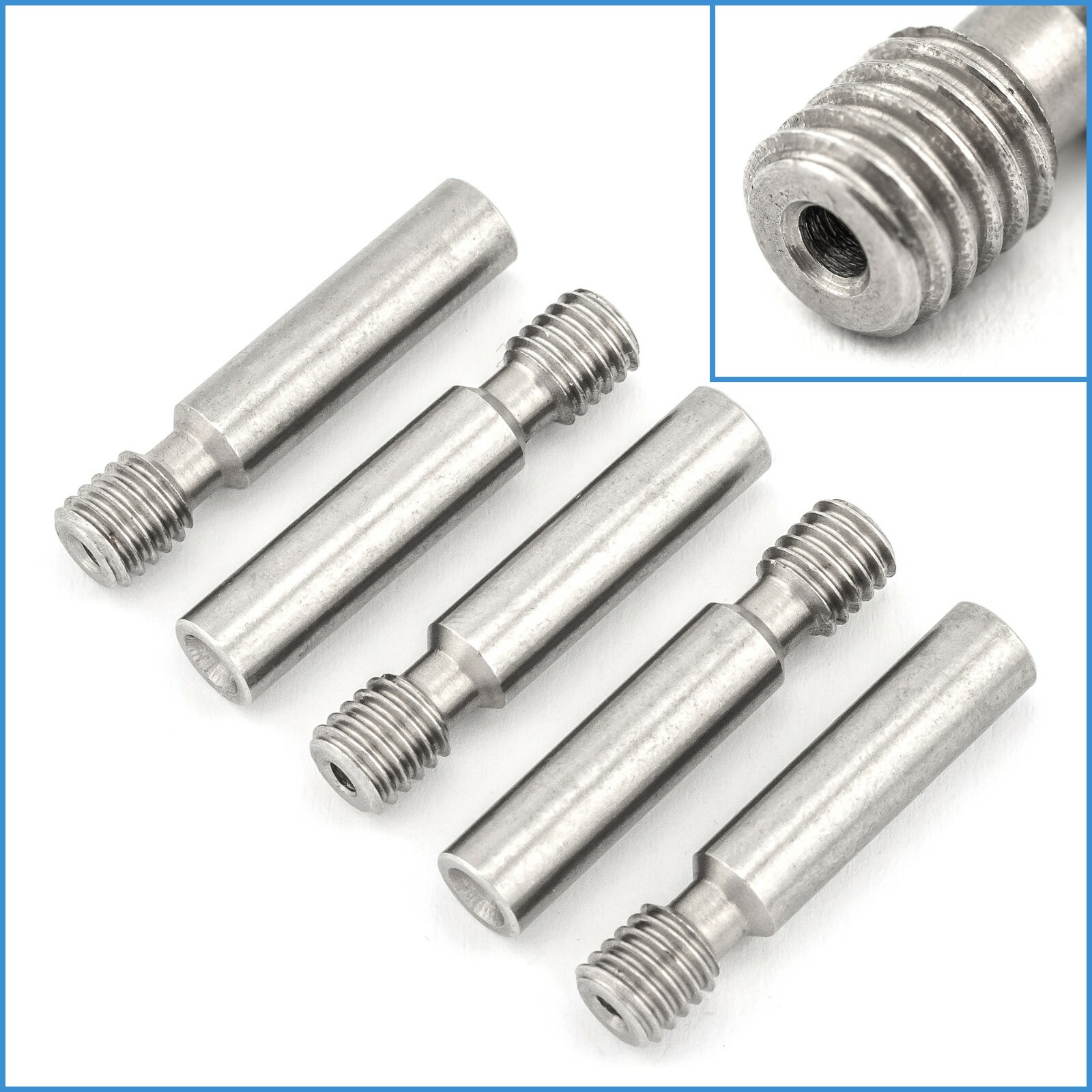 5pcs 1.75mm Metal Throat Heatbreak 3D Printer Hotend Barrel Feeder MK8 M6 Tube