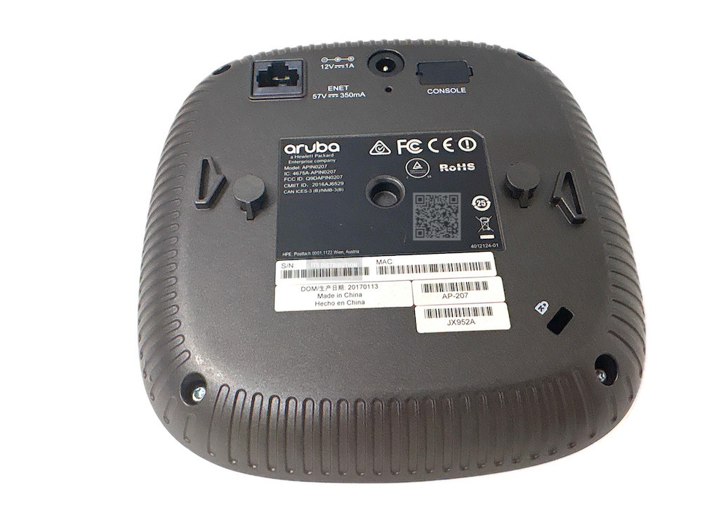 JX952A I HPE Aruba AP-207 802.11n/ac 2x2:2 Dual Radio AP Access Point APIN0207
