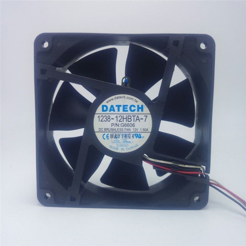 1PCS  DATECH 1238-12HBTA-7 12038 12V 1.50A Cooling Fan