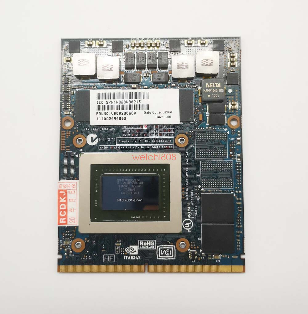 V000280680 For Toshiba Qosmio X870 X875 GTX 670M 3GB Nvidia Graphics Video Card