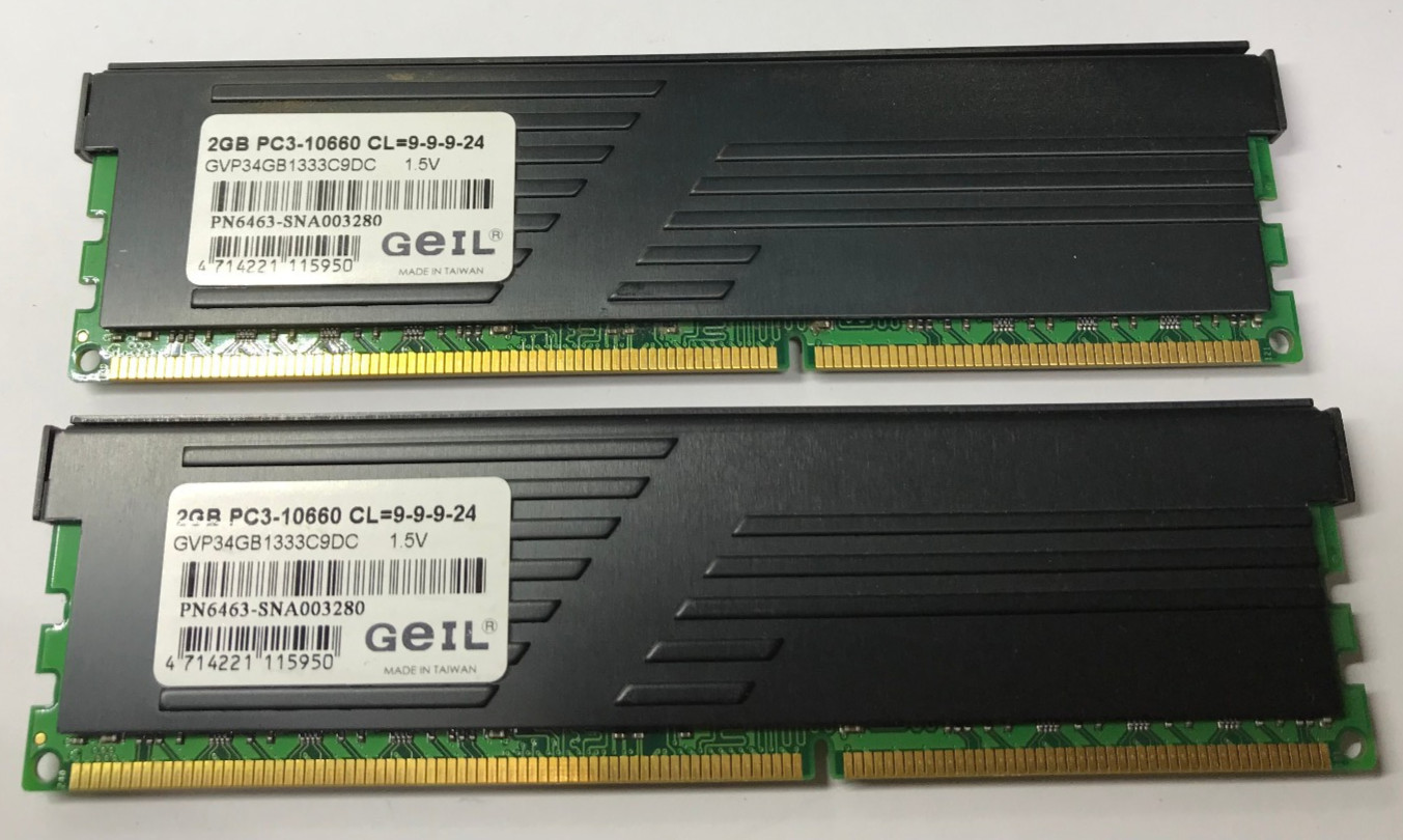 Geil Value Plus 4GB (2x2GB) DDR3 GVP34GB1333C9DC PC3-10660 CL=9-9-24 1.5V#R2662