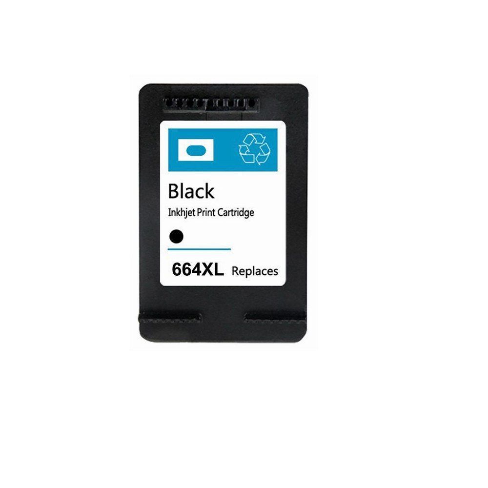 Reman HP 664XL Black Color Ink Cartridge Show Ink Deskjet 1115 2136 3636 3836