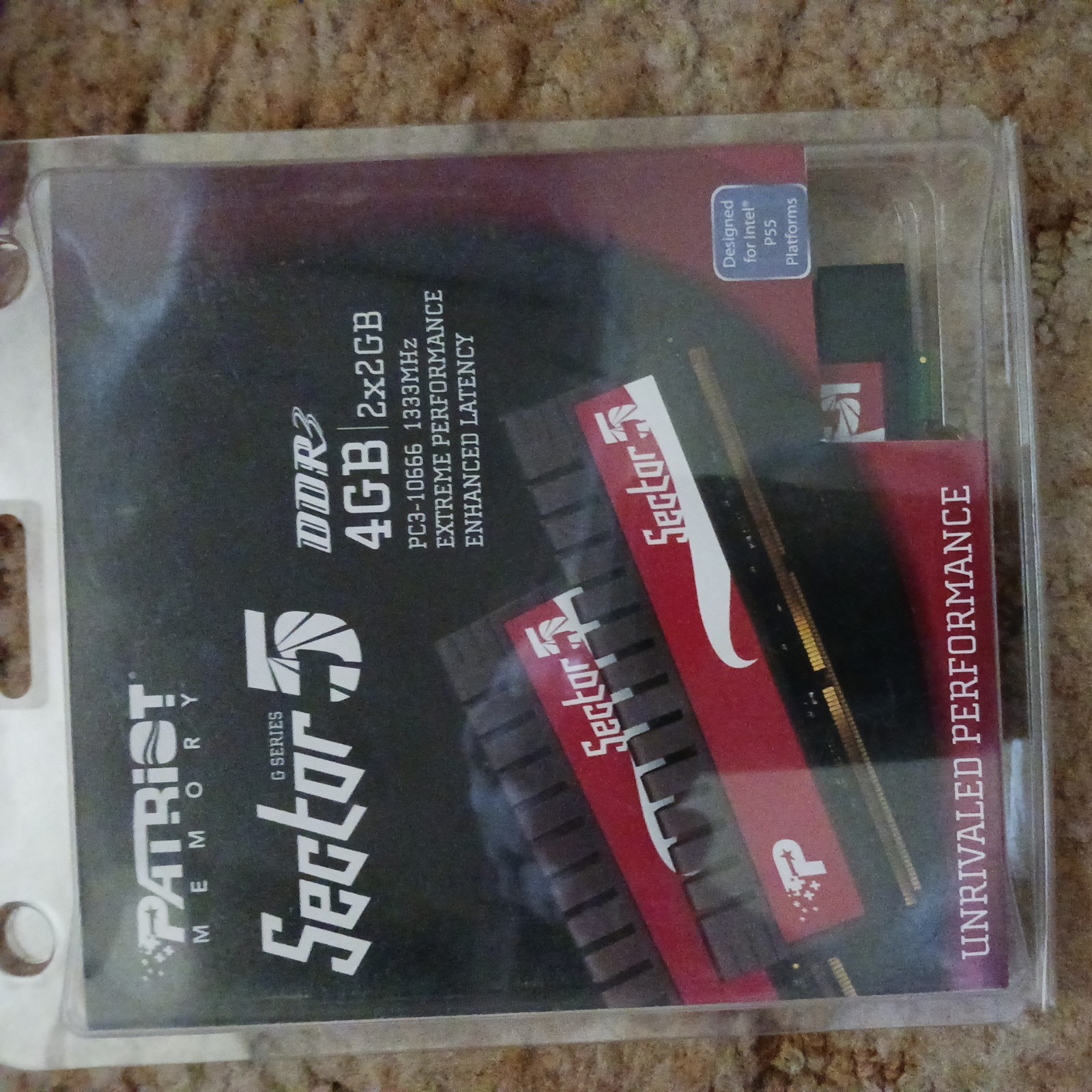 Patriot Sector 5 G-Series 4GB (2x2GB) DDR3 1333MHz PC3-10666 CL9 Desktop RAM PGV