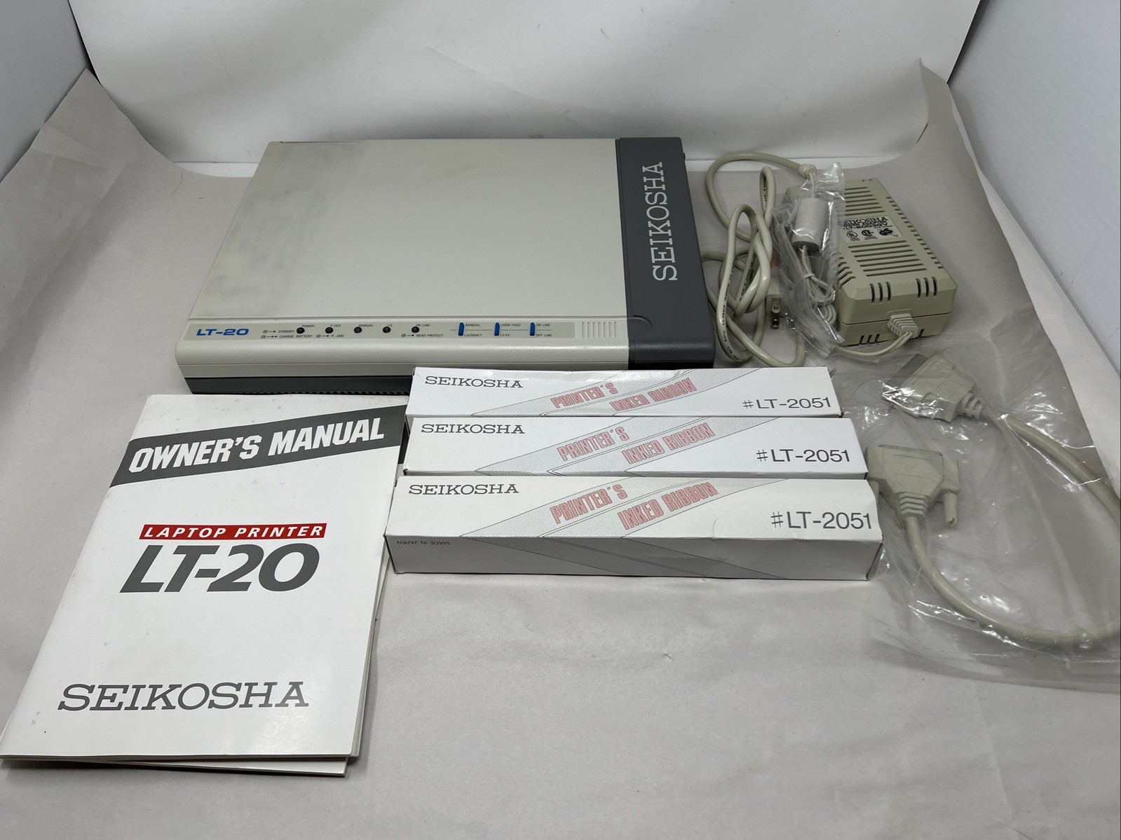 1991 SEIKO Seikosha Japan Japanese LT-20 A Portable Laptop Matrix Printer w/Ink