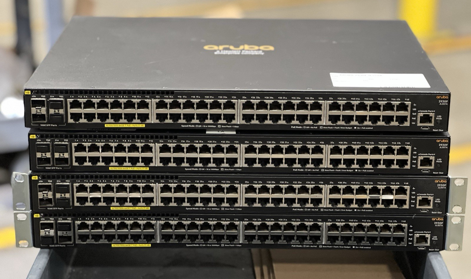 HPE Aruba 2930F (JL557A) 48 Port Rack Mountable Ethernet Switch-No Power Cable