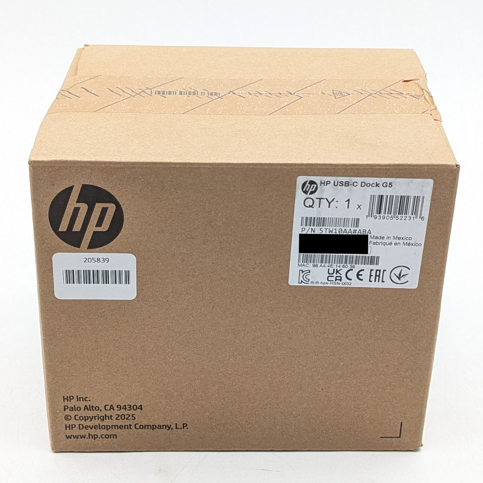 HP USB-C G5 Docking Station In Black Increased Connectivity 5TW10AA#ABA
