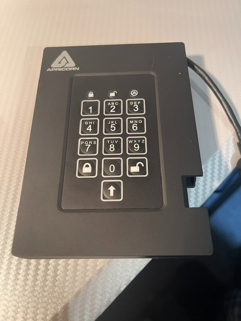 Apricorn Aegis Padlock Fortress 2 TB,5400 RPM, 2.5 inch Portable External HDD -