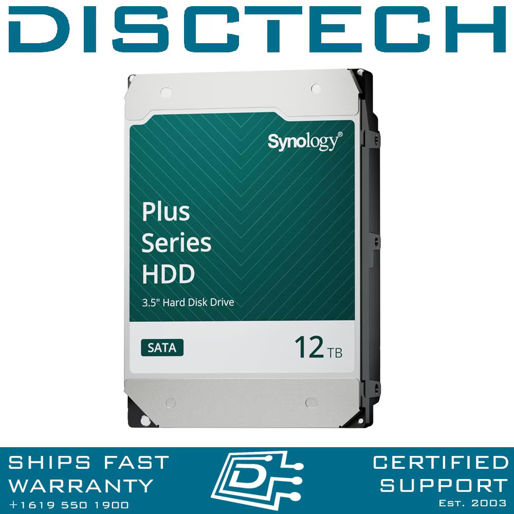 Synology Plus HAT3310-12T 12TB 6Gbps 3.5" SATA HDD for Synology NAS Systems