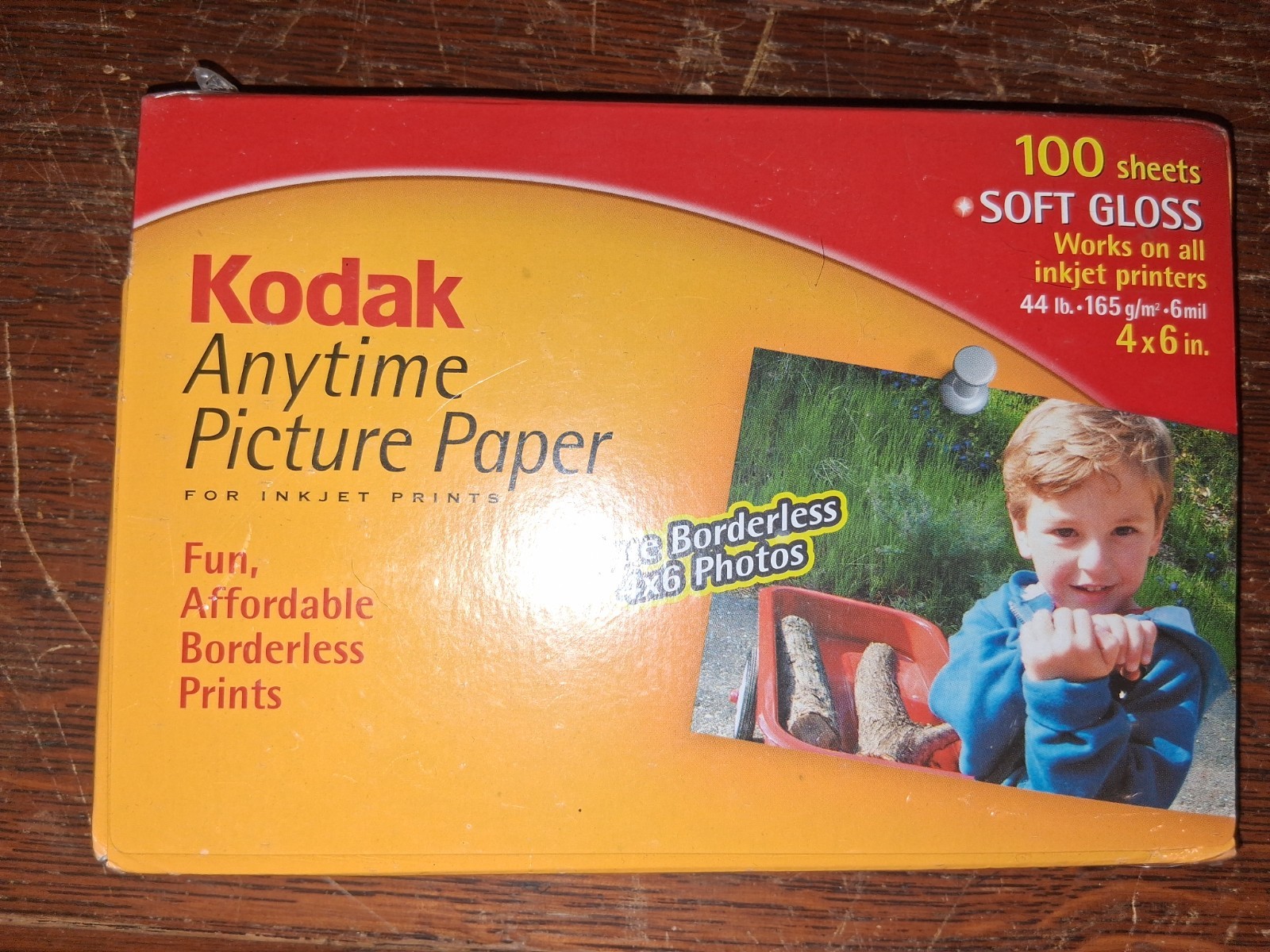 Kodak Anytime Picture Photo Paper Soft Gloss 4x6 100Sheets - New
