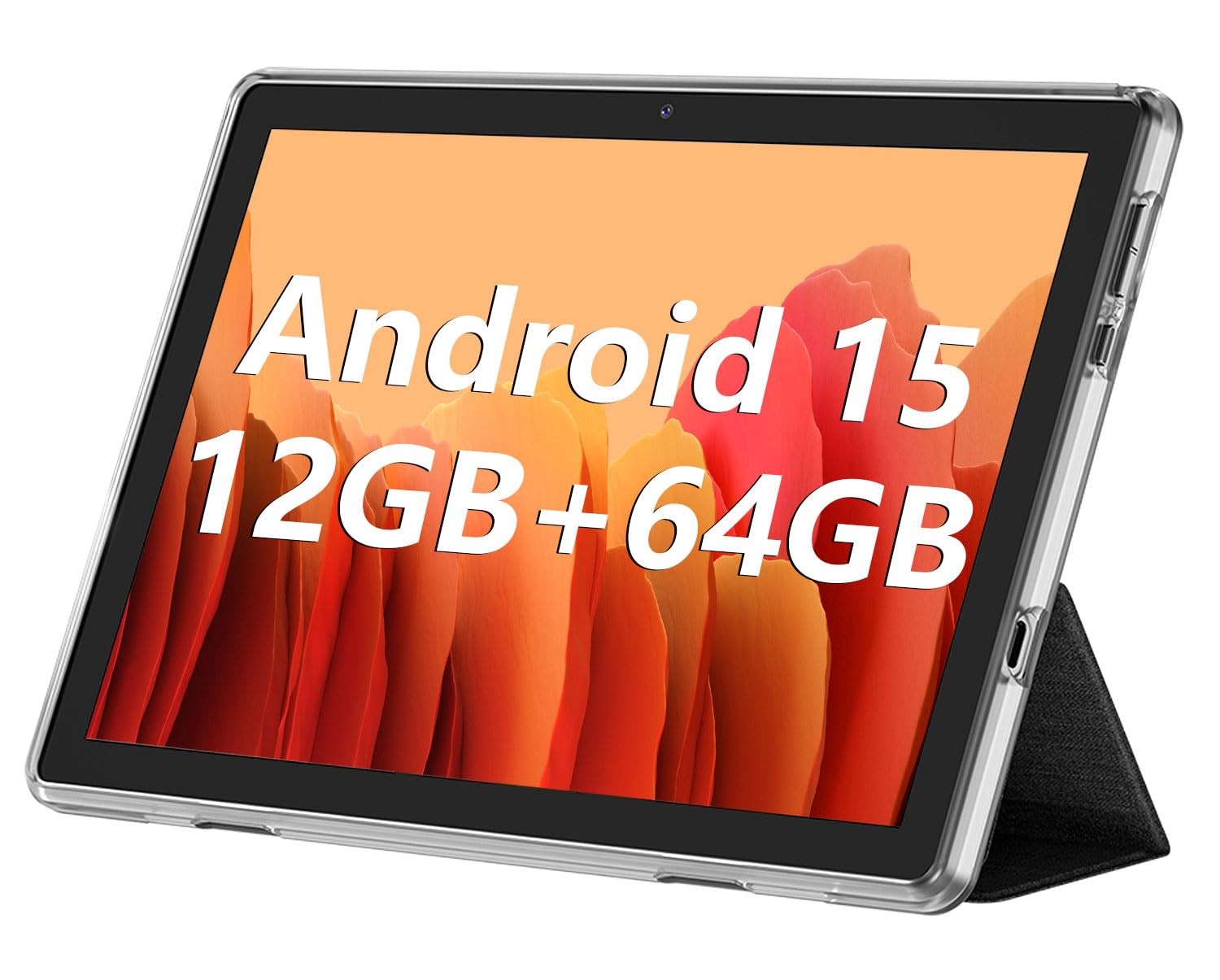 10.1 Inch Tablet, Android 15 Tablets 12GB(4+8) RAM / 64GB ROM / 1TB SD Card E...