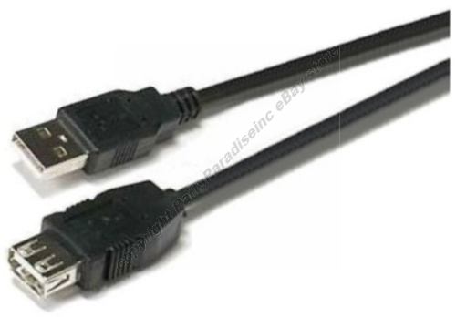 Lot2pk 12ft long USB2.0 A Male~Female Extension Webcam/Printer Cable$SHdis{BLACK
