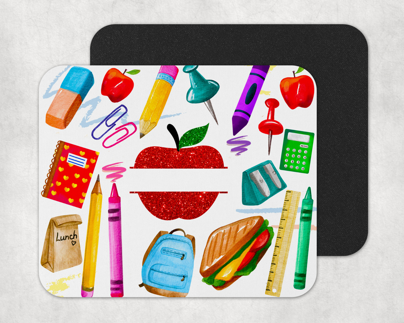 Custom Name Supplies Teacher Mousepad, Teacher Gift, Back to School, Christmas