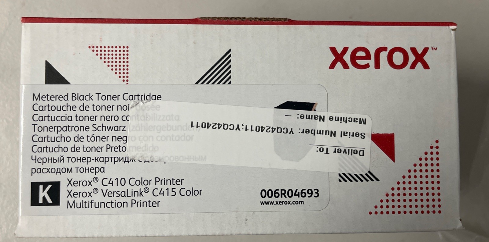 Xerox Genuine Black Laser Toner 006R04693 for VersaLink C410 C415
