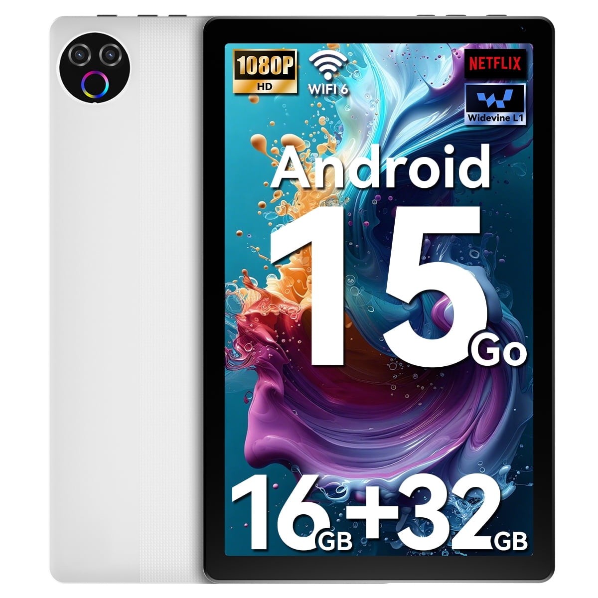 2025 Android 15 5-Core 10inch Tablet,16GB Ram+32GB ROM  Widevine L1 Wifi 5MP+8MP