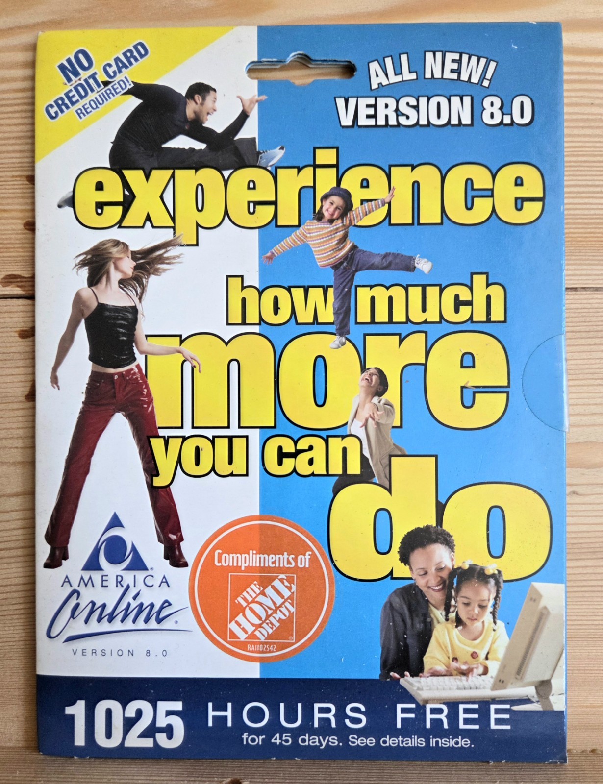 AOL 8.0 America Online  Experience Cardboard case never opened