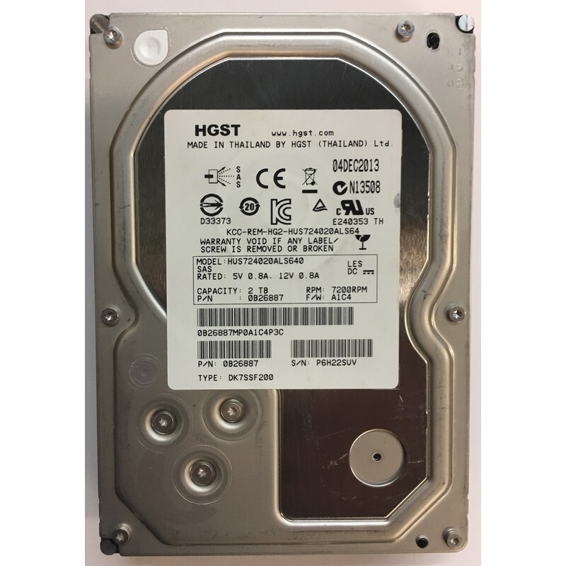 HGST 0B26887 2TB 7.2K 3.5" SAS HDD – Enterprise-Class Server Hard Drive