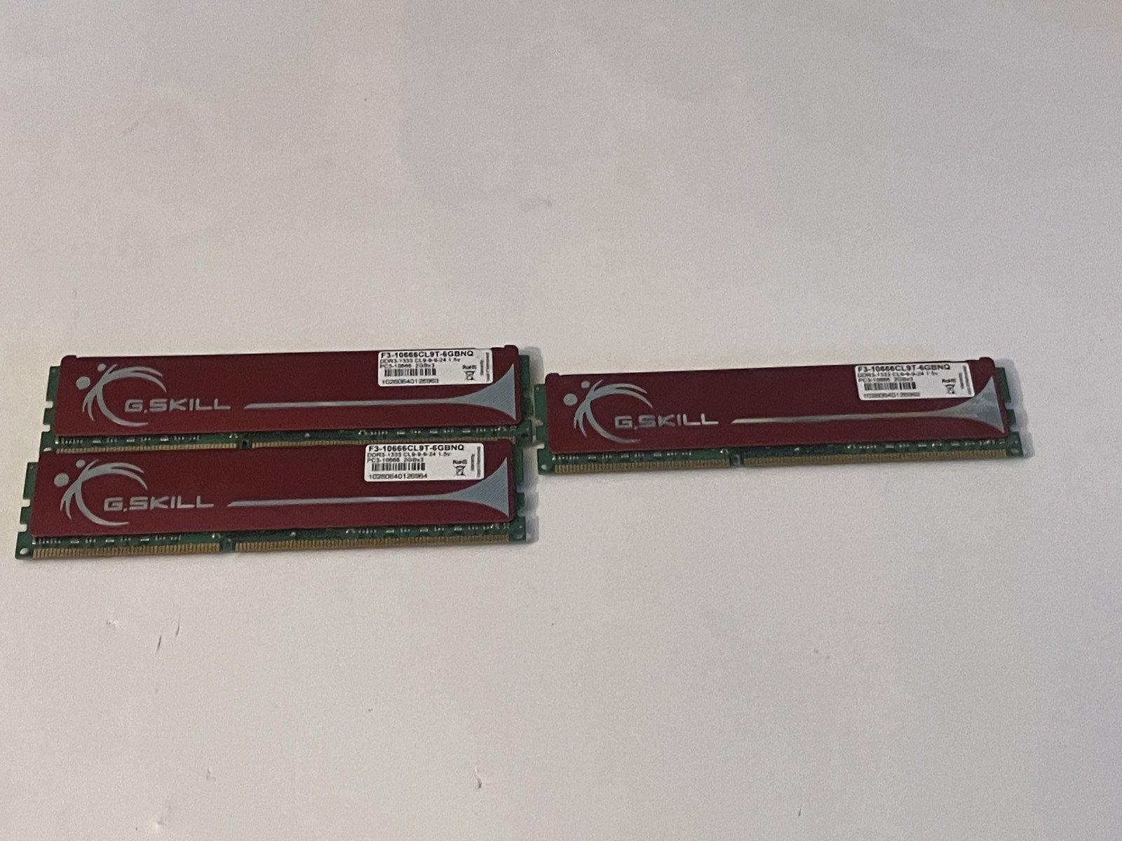 G.SKILL 6GB Kit (3 X 2GB) PC3-10666 DDR3-1333MHz non-ECC RAM F3-10666CL9T-6GBNQ