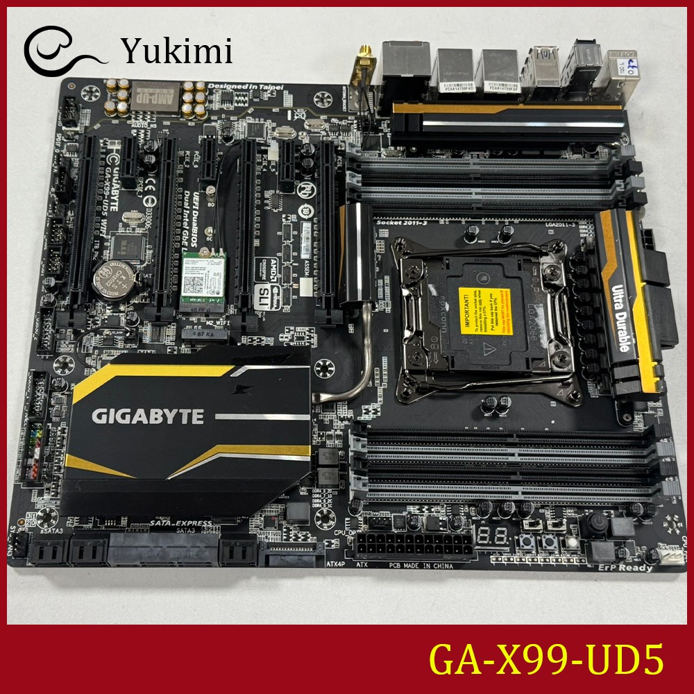 FOR GIGABYTE GA-X99-UD5 WIFI DDR4*8 128GB LGA2011-3 E-ATX Ｍotherboard Test OK
