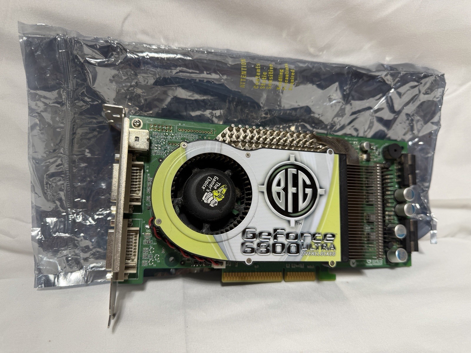 BFG NVIDIA GeForce 6800 Ultra OC 256MB AGP Graphics Card BFG68256UOC Vintage GPU