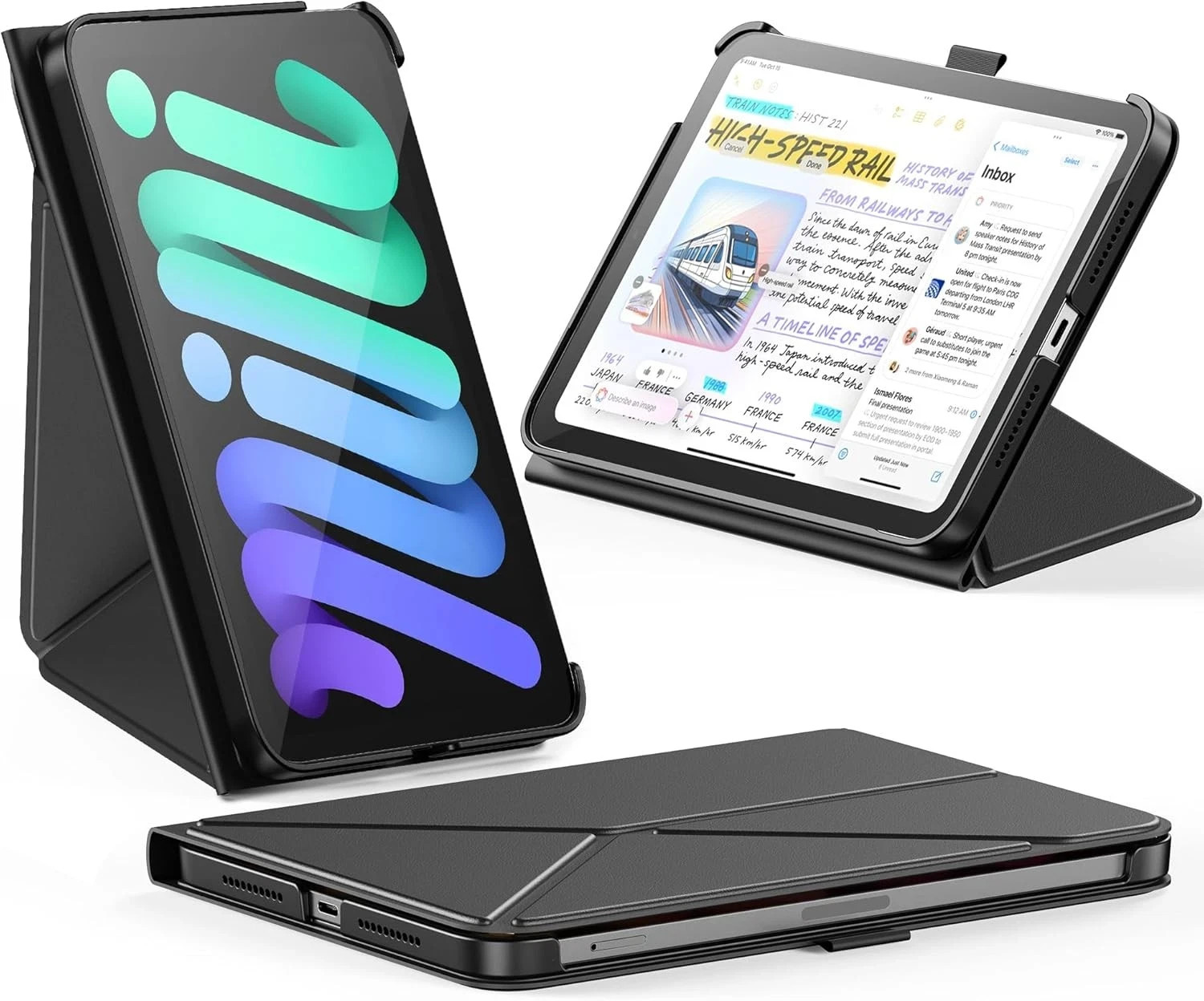 INFILAND Case for iPad mini 7 (A17 Pro) 2024 / 6 2021, 01-Black 