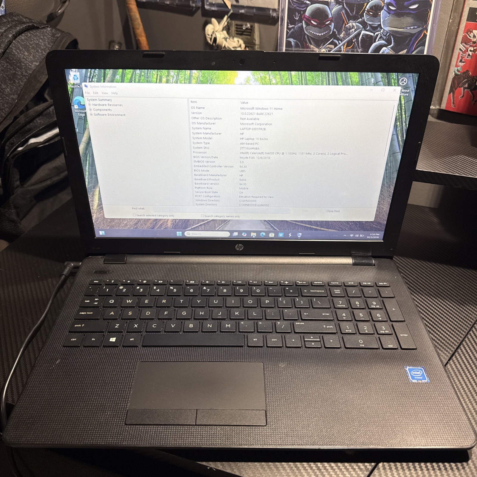 HP 15-bs2xx 15.6" Laptop Celeron N4000 1.10GHz 4GB 500GB HDD Win 11