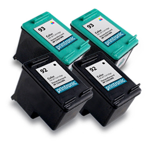 Reman HP 92 Black 93 Color Ink Cartridge for HP PhotoSmart C3180 C4180 4PK