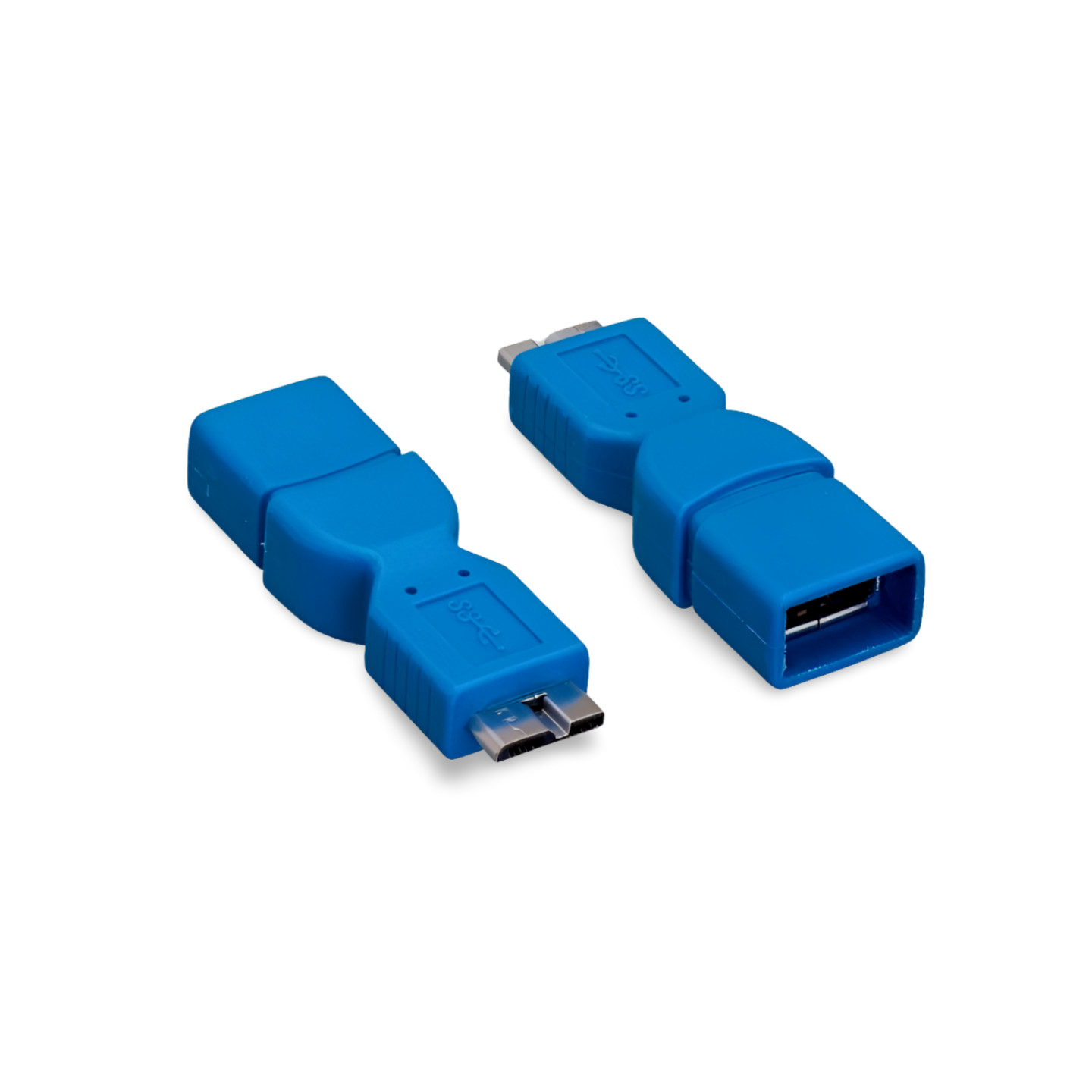MicroUSB 3.0 A Male to USB A Female 3.0 Adapter - Blue