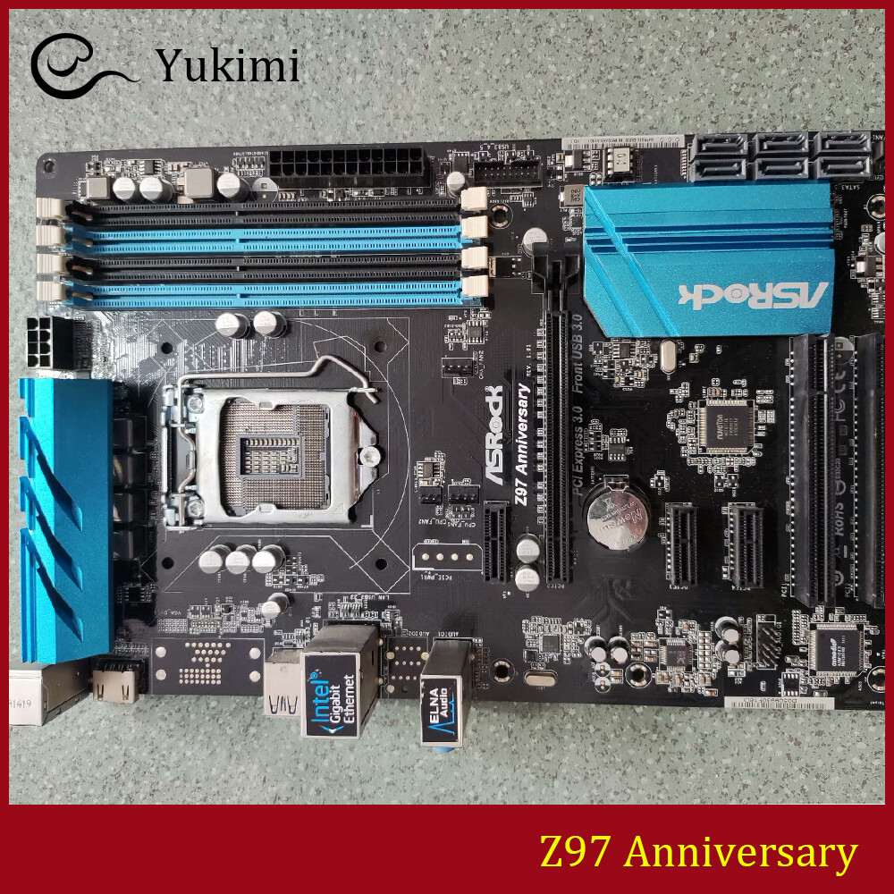 FOR ASROCK Z97 Anniversary DDR3*4 LGA 1150 32GB HDMI ATX Motherboard Test OK