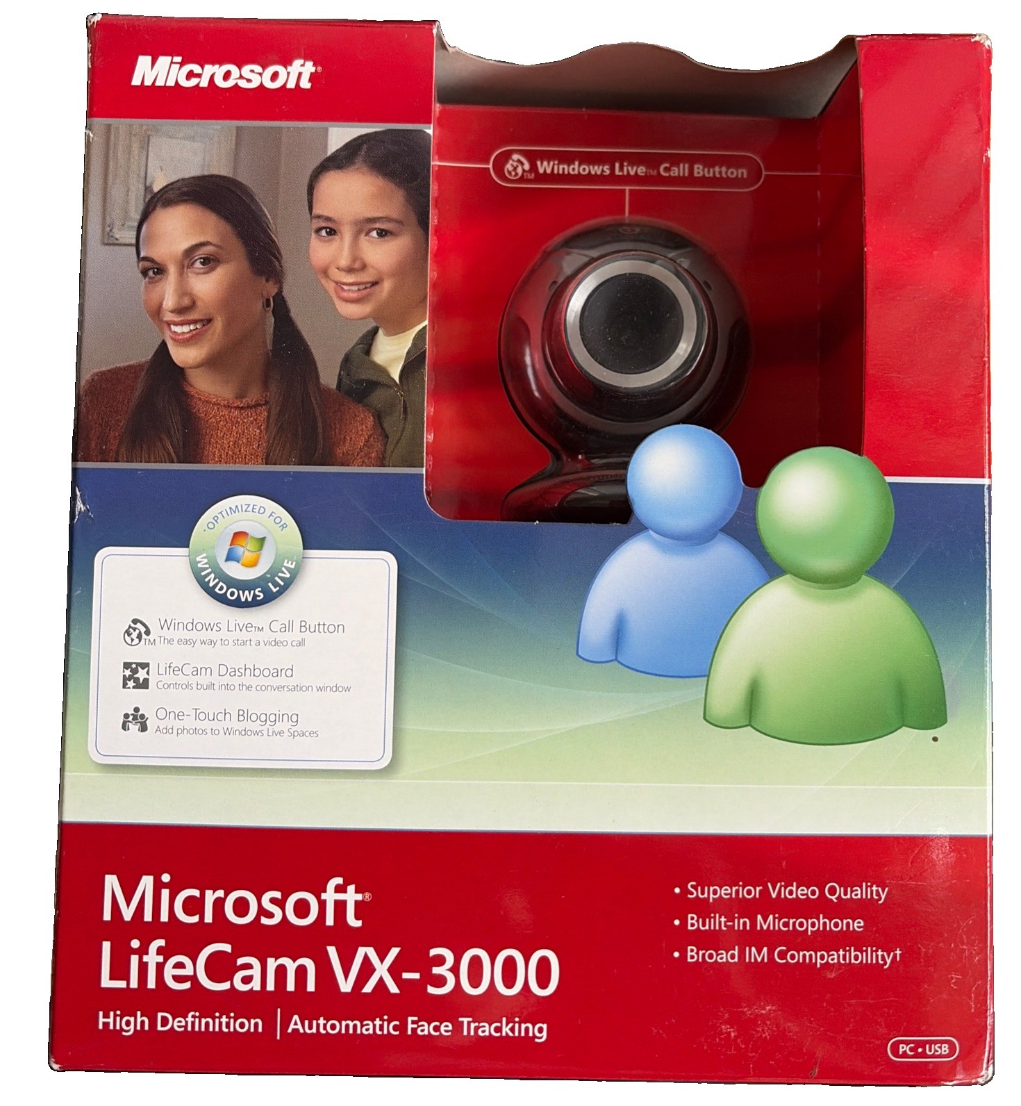 Microsoft LifeCam VX-3000 USB 2.0 Webcam Autofocus Camera New Sealed