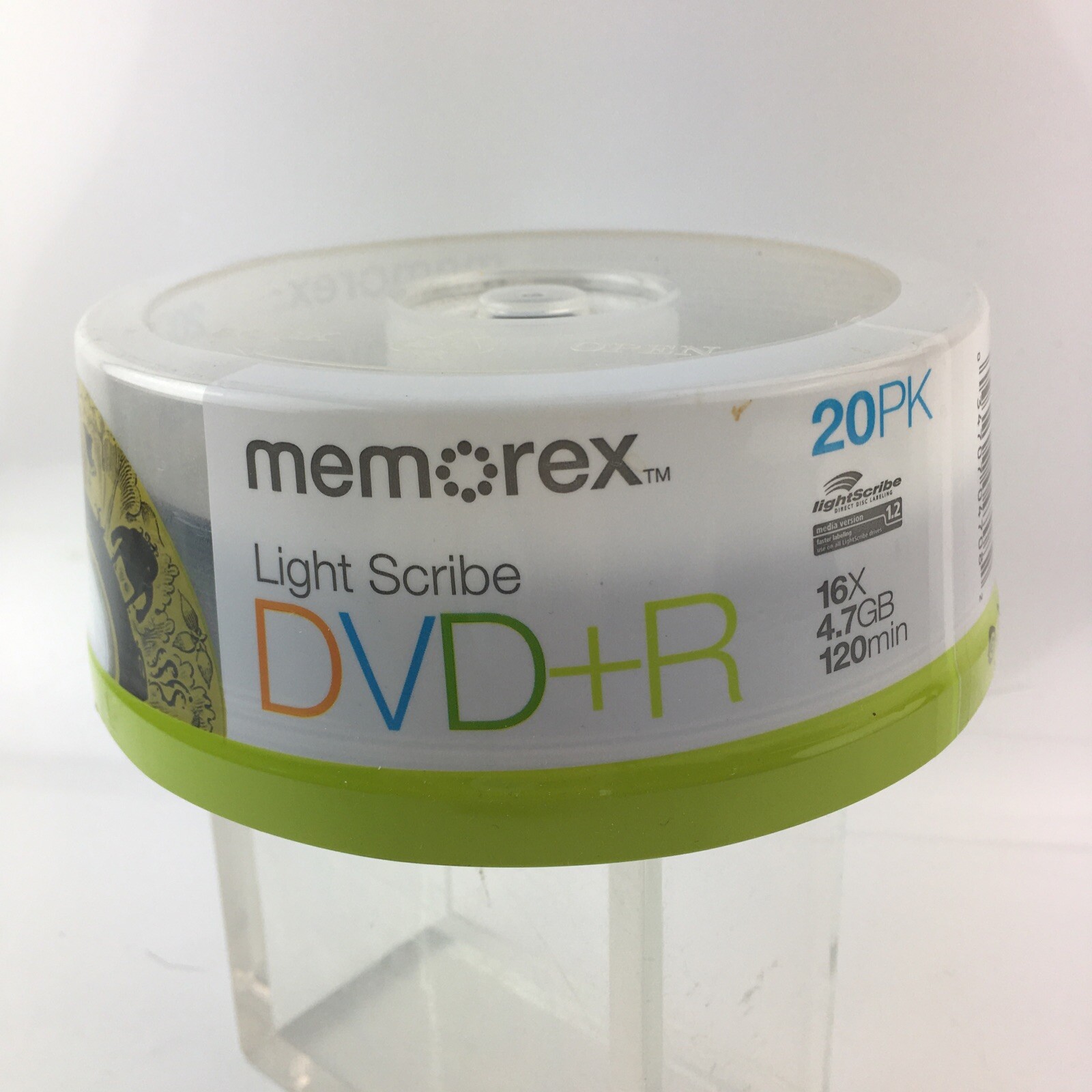 Memorex LightScribe DVD+R 20 Pack 4.7 GB 16x 120 Min Recordable New Sealed