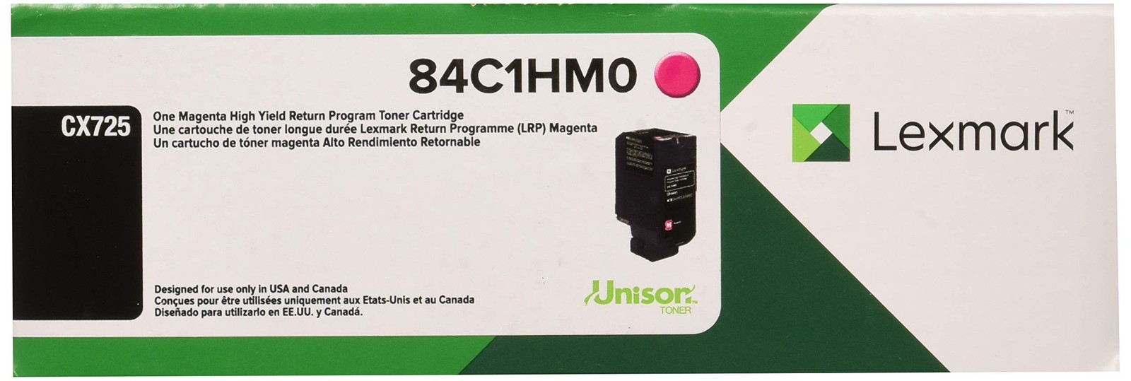 Original Lexmark 84C1HM0 Magenta Toner. New Sealed Box, We Ship Fast