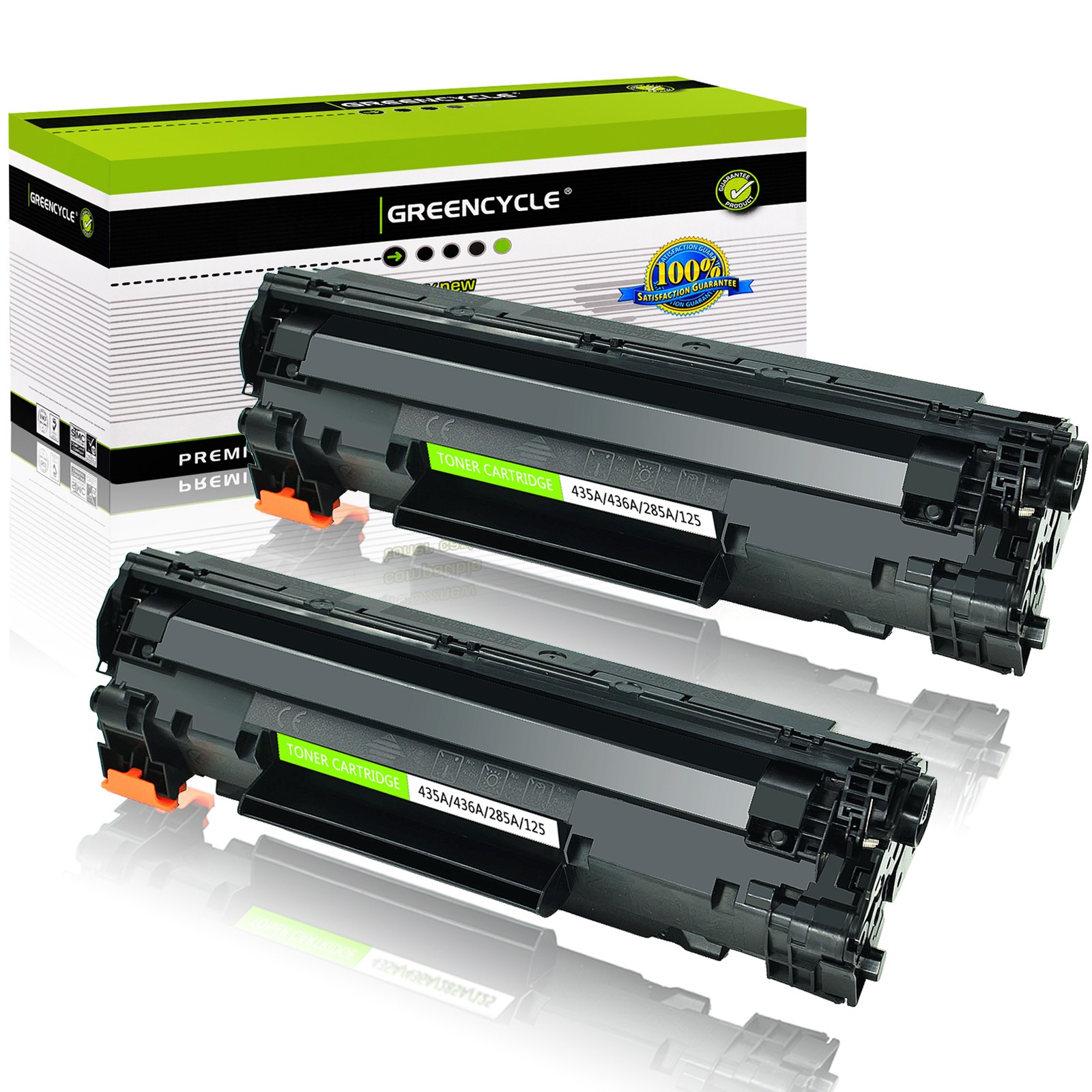 2 PACK CB436A 36A Toner Cartridge for HP LaserJet M1522n, M1522nf MFP ,P1505