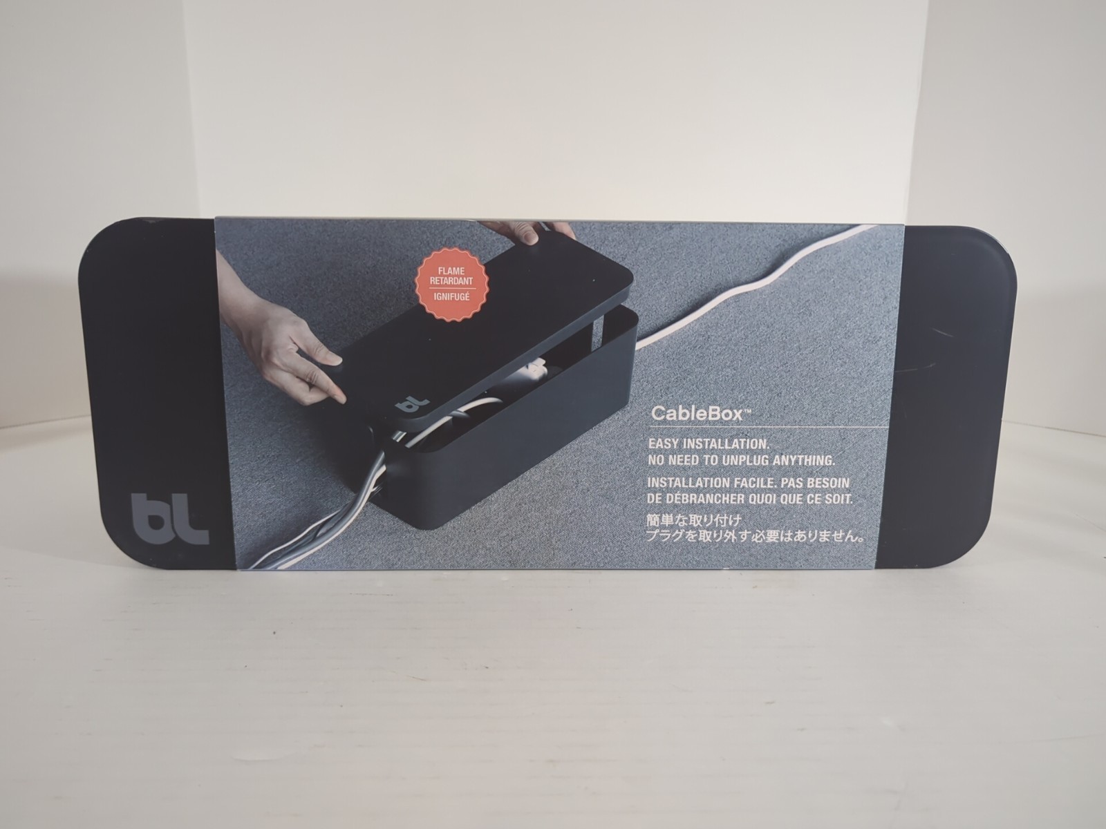 Bluelounge Cablebox Light Sage Black Retardant Cable Organizer