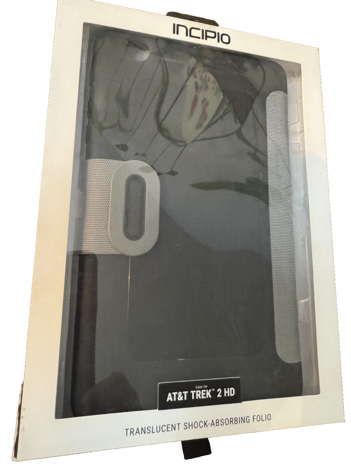 Incipio Clarion Shock-Absorbing Folio Case for AT&T TREK 2 HD - Black/Gray