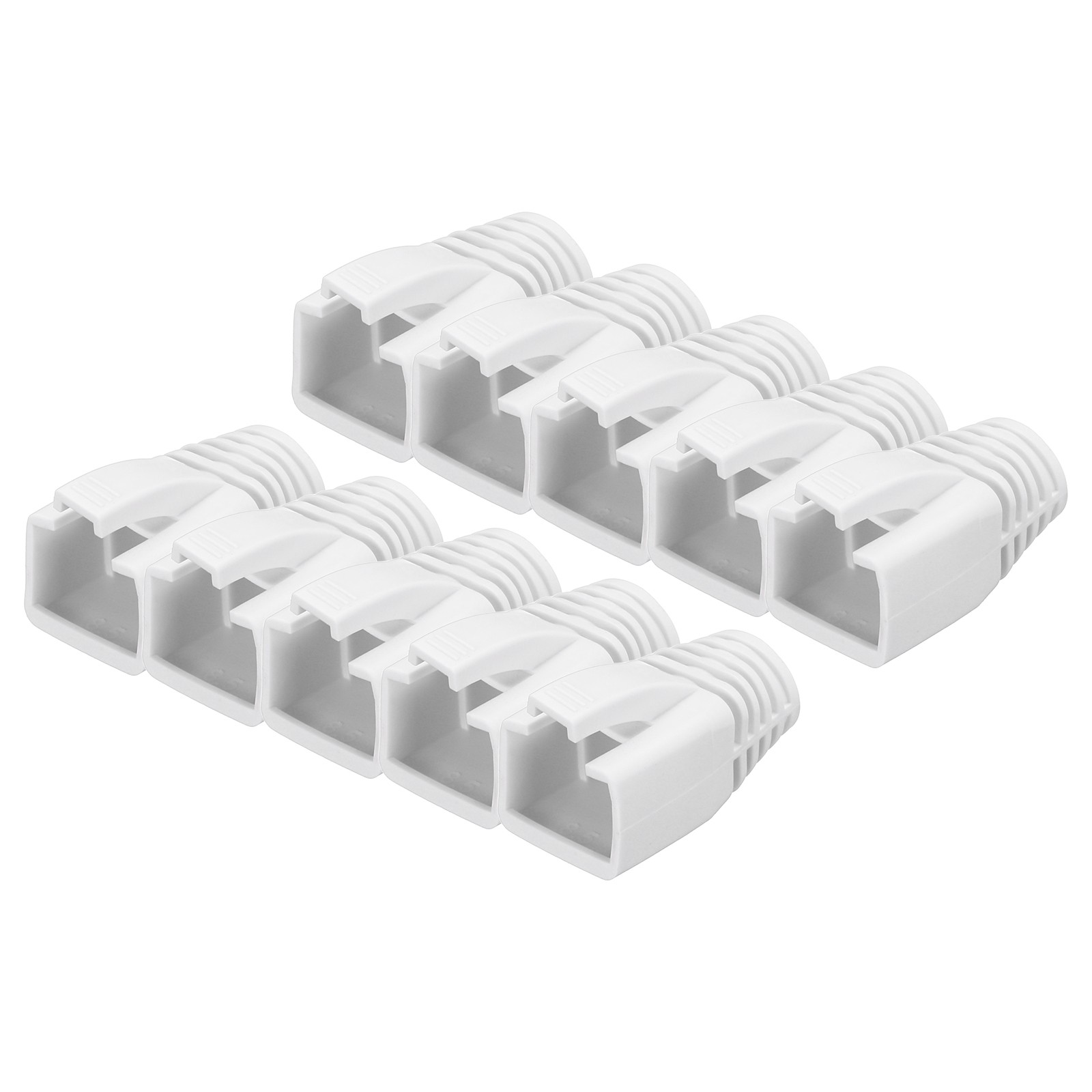 100 Pack Boot Cover, Cat6A Cat7/7A 8mm (White)