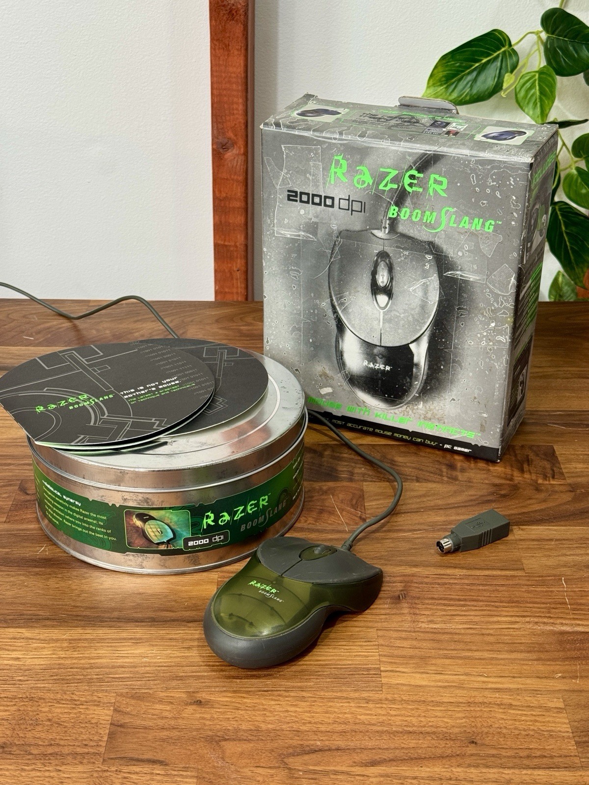 RAZER BOOMSLANG 2000 Gaming Mouse Green - CIB w/ tin RARE 🐍