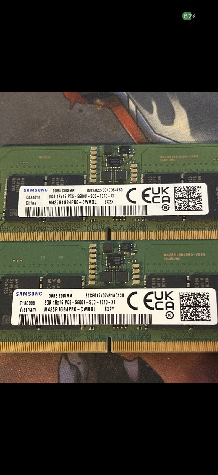 Samsung 16gb matching ddr5 sodimm ram 5600b