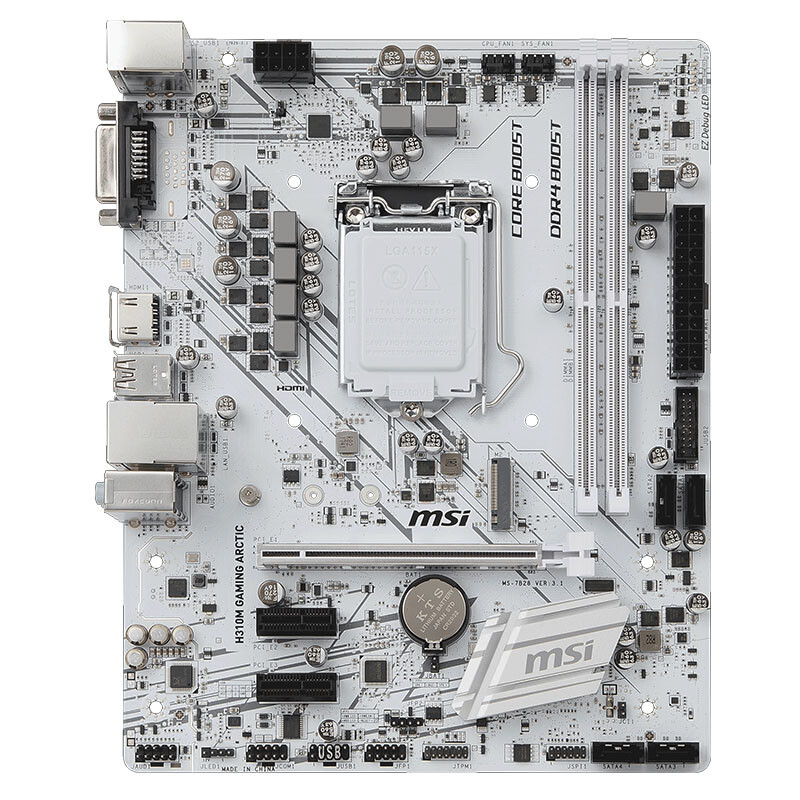 For MSI H310M GAMING ARCTIC ATX Motherboard LGA 1151 DDR4 Intel H310 SATA III