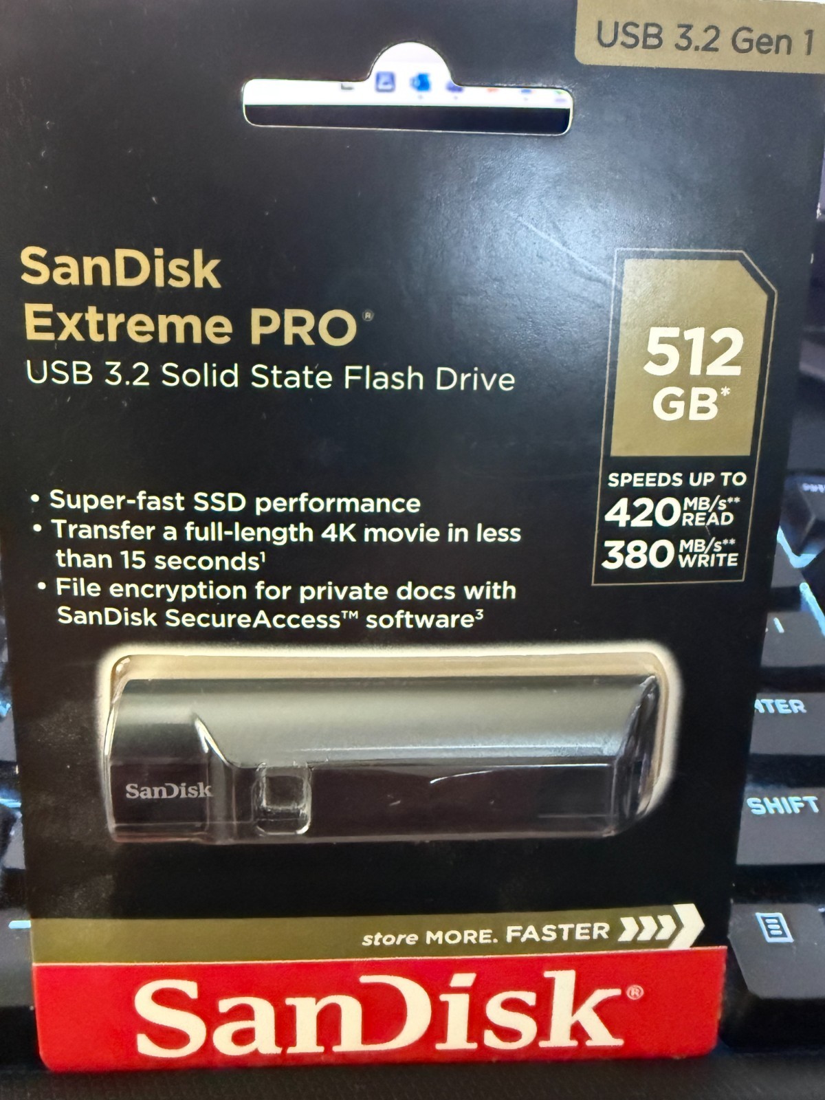 SanDisk Extreme Pro USB flash drive 512 GB USB 3.2 Gen SDCZ880-512G-A46