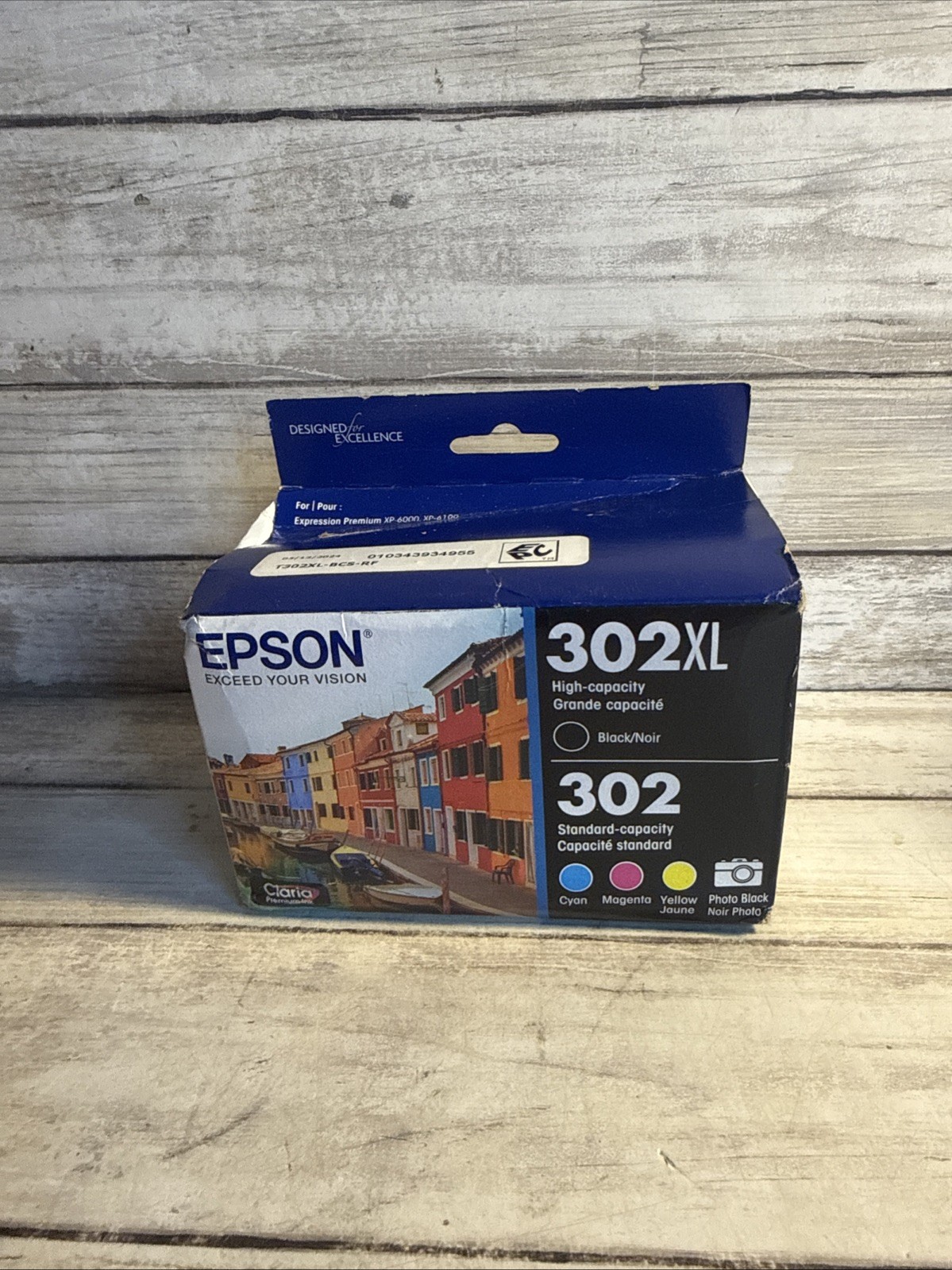 New EPSON 302XL High Yield Black And 302 Tri Color Ink Cartridges Exp 08/2026