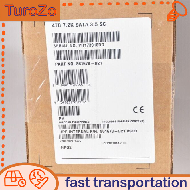 861678-B21 862127-001 NEW HP HPE 4TB SATA 6G MDL 7.2K LFF 3.5" SC HDD HARD DRIVE