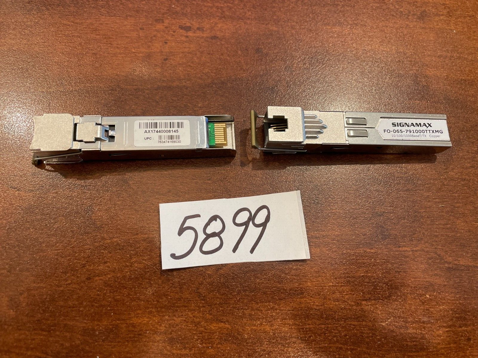 LOT OF 2 SIGNAMAX FO-065-791000TTXMG 10/100/1000 BASE T/TX COPPER MODULE