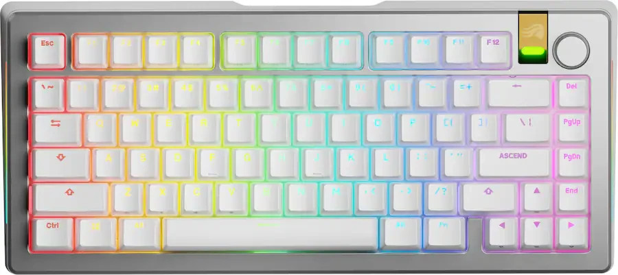 Glorious GMMK 3 Pro HE 75% Silver Wireless Mechanical Gaming Keyboard