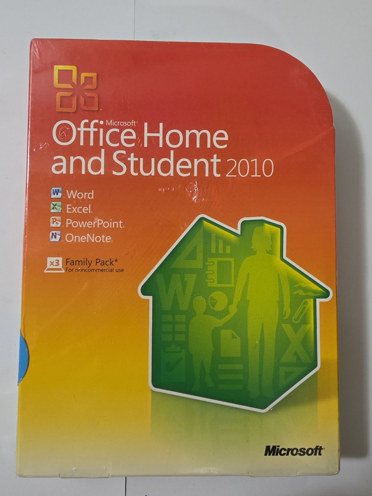 New Sealed Microsoft MS Office 2010 Home and Student Family Pack For 3PCs x3 