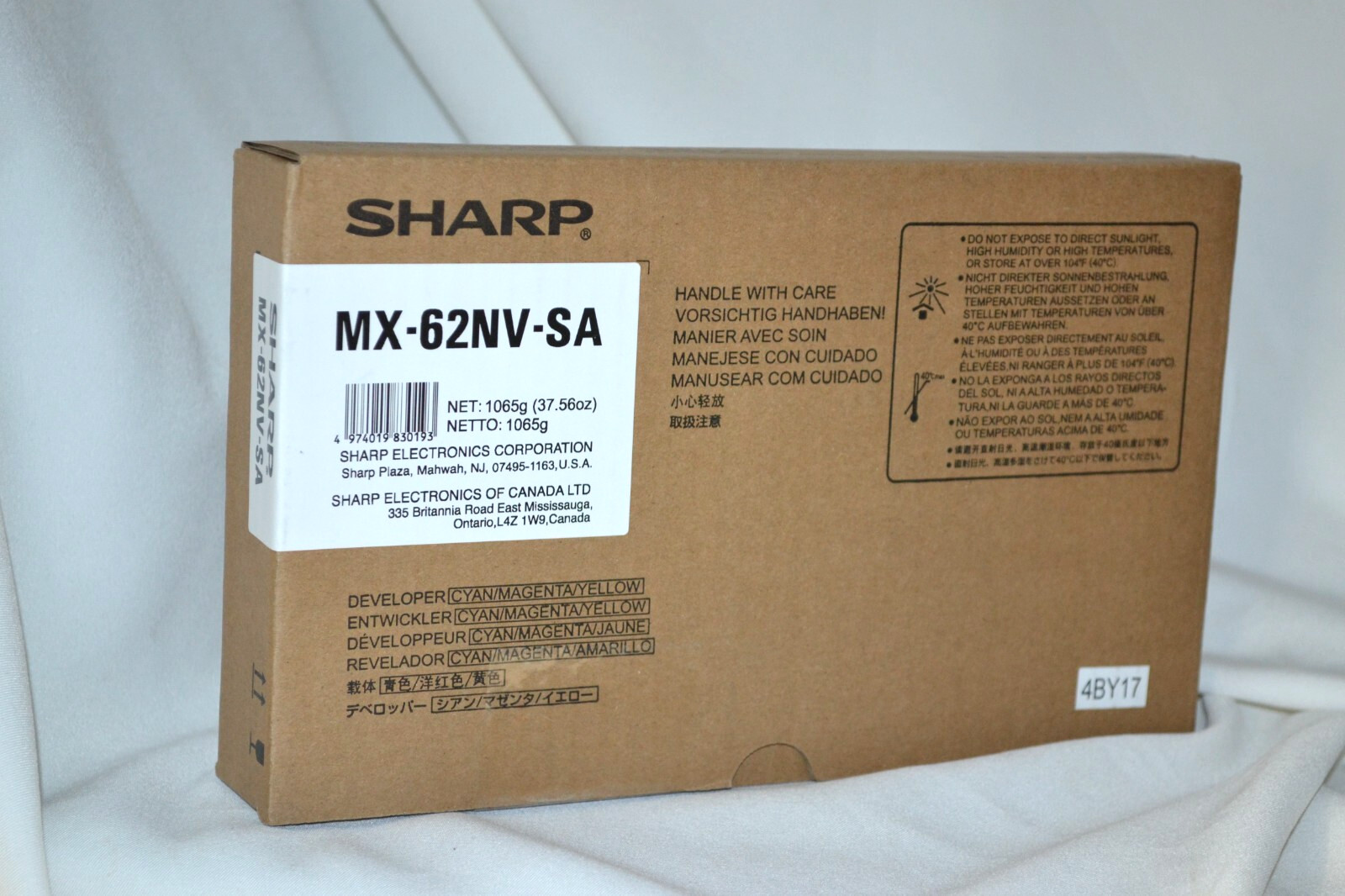 *NEW* GENUINE SHARP MX-62NV-SA DEVELOPER ( 1 - YELLOW,  1 - MAGENTA, 1 CYAN)