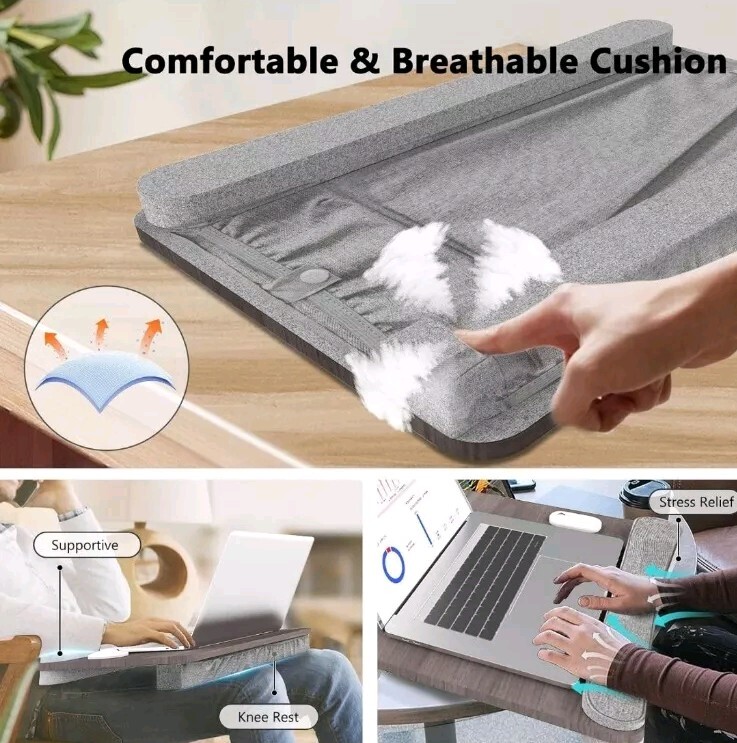 Lap Desk, Home Office Laptop Desk Fits up to 15.6 Inches Laptop Universal Size
